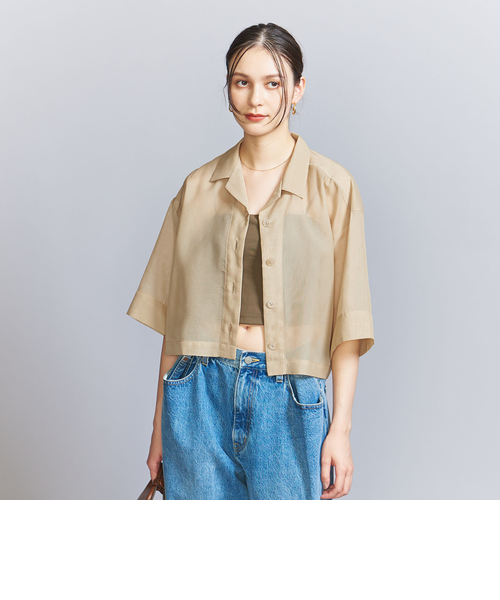 ユナイテッドアローズ　ポリエステル オーガンジー シャツ ―ウォッシャブル― ポリエステルオーガンジー シャツ -ウォッシャブル