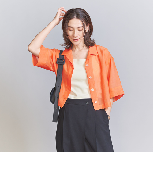 ポリエステルオーガンジー シャツ -ウォッシャブル