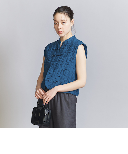 UNITED ARROWS リボンモチーフ ノースリーブ レース＆リボンノースリーブトップス｜ユナイテッドアローズ