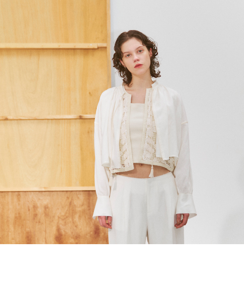 麻ヴィスコース エンブロイダリー ボレロブラウス｜ユナイテッド