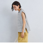 サイド タック ノースリーブ Tシャツ -マシンウォッシャブル・汗染み防止-