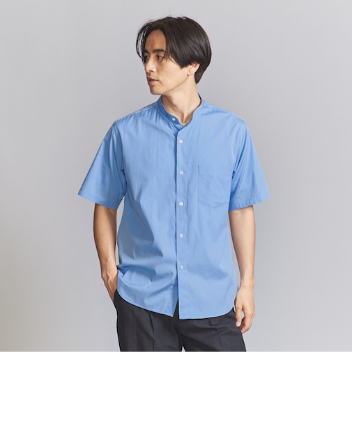 70/2 ブロード  バンドカラー リラックスレギュラー シャツ