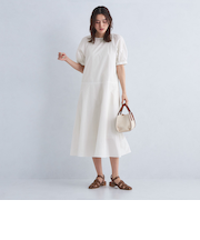 ［size SHORT/TALLあり］ドビー ストライプ コンシャス ワンピース -マシンウォッシャブル-