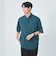FINE BASIC チェック柄 ボタンダウン 半袖 シャツ -ストレッチ-