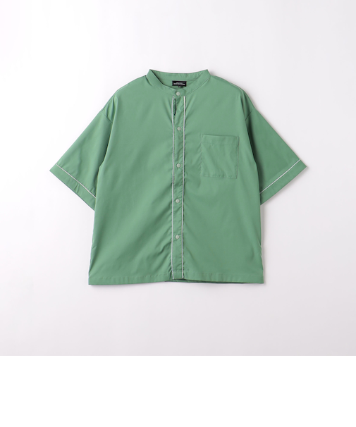 TJ パイピング バンドカラーシャツ 140cm-160cm