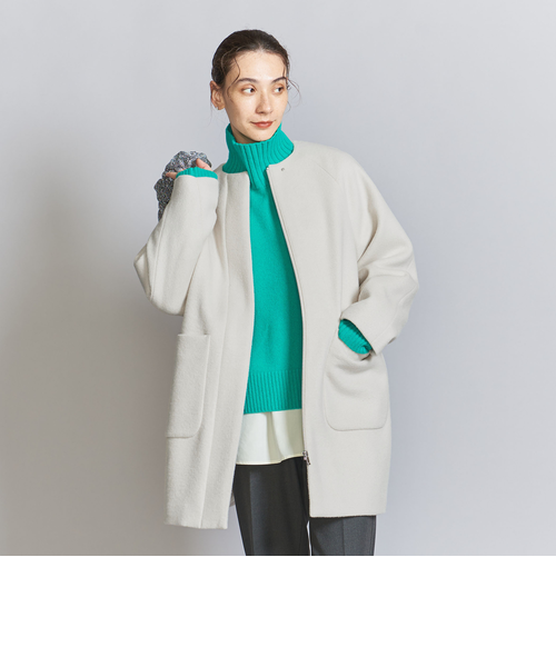 ウールブレンド ノーカラーミドルコート ウールブレンド ノーカラーミドルコート｜ユナイテッドアローズ