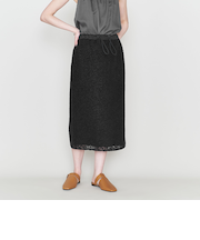 ＜ASTRAET＞カットジャカード ウエストゴム タイトスカート
