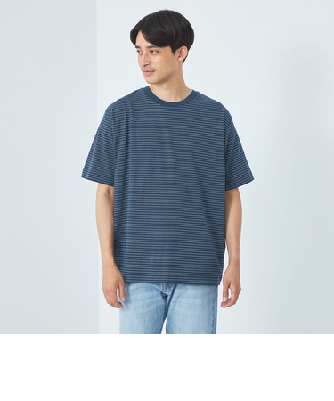スリーク ボーダー クルーネック Tシャツ