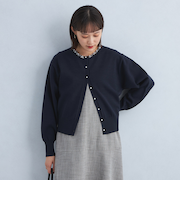 スパークル ビジュー ニット カーディガン -ウォッシャブル-