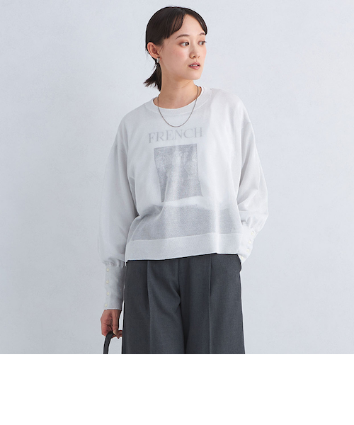 UNITED ARROWS - ユナイテッドアローズ ウールカシミヤ混 スムース スリット ニットプルオーバー 1600024F1498_m1_a037.jpg