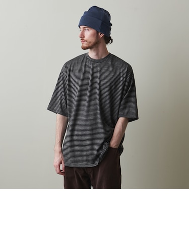 ＜Steven Alan＞ ウール ボーダー ショートスリーブ Tシャツ -LOOSE