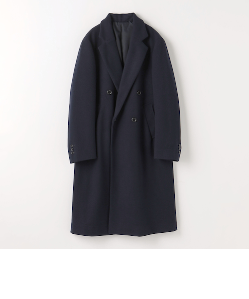 ユナイテッドアローズ チェスターコート ダブル カシミヤ ネイビー S