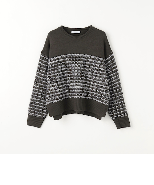 6（ROKU）アルパカウール スリット クルーネック ニット プルオーバー 6(ROKU) ＞アルパカウール スリット クルーネック ニット プル