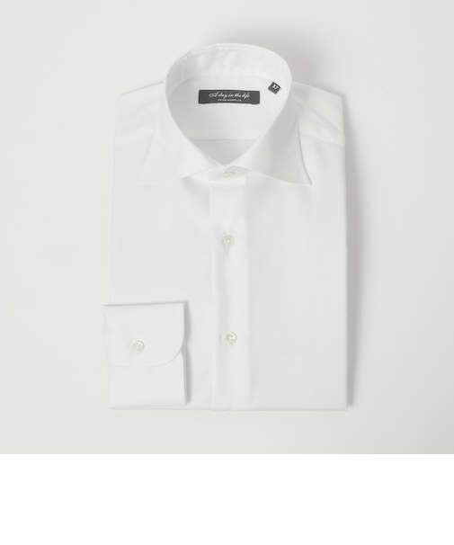 ツイル ワイドカラー シャツ‐イージーケア‐＜A DAY IN THE LIFE＞