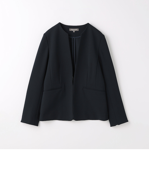 カットジョーゼット キーネックジャケット ‐ウォッシャブル
