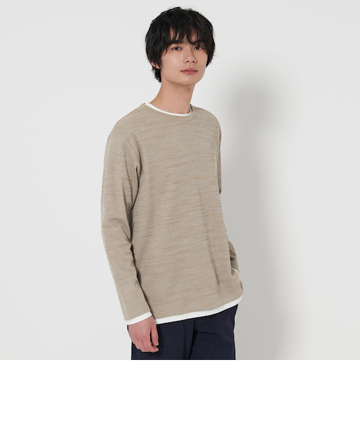 ドビーワッフル レイヤード カットソー＜A DAY IN THE LIFE＞