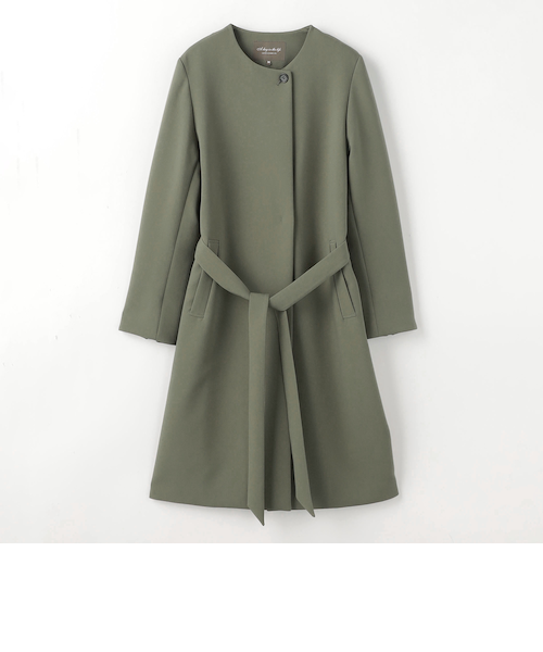 ウールブレンド ノーカラーミドルコート｜ユナイテッドアローズ