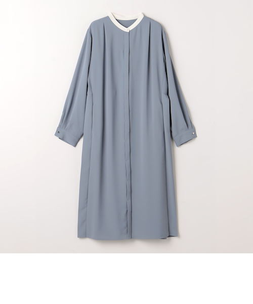 UNITED ARROWS パフスリーブワンピース ーウォッシャブルー パフスリーブ ロングワンピース