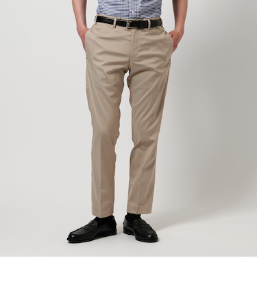 ツイル ノープリーツ テーパード スラックス‐マシンウォッシャブル・接触冷感‐<A DAY IN THE LIFE>