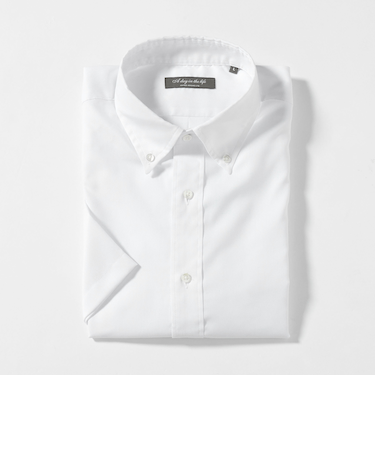 クールマックス クロス ボタンダウン ショートスリーブシャツ-イージーケア・吸水速乾-＜A DAY IN THE LIFE＞