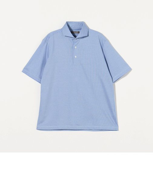 コットン ジャージー カッタウェイカラー ブルーシャツ<A DAY IN THE LIFE>