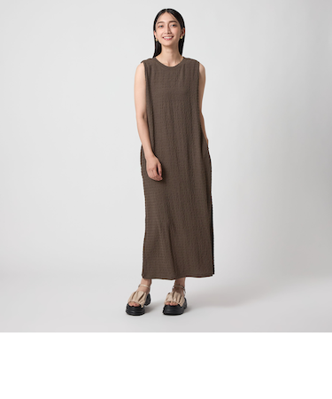 シャーリング ノースリーブワンピース ＜A DAY IN THE LIFE＞