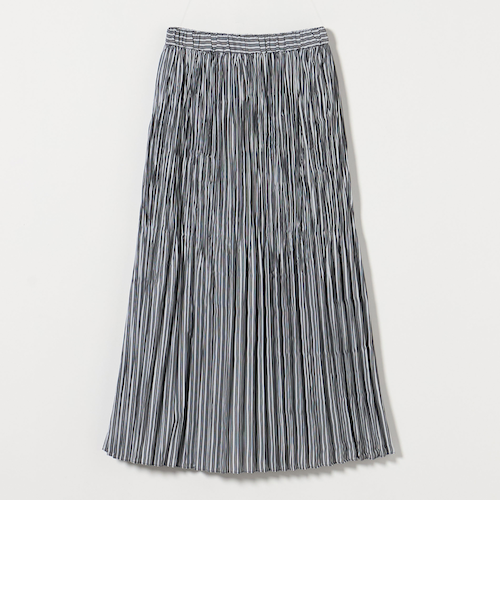 ストライプ プリーツスカート ダークグレー＜A DAY IN THE LIFE