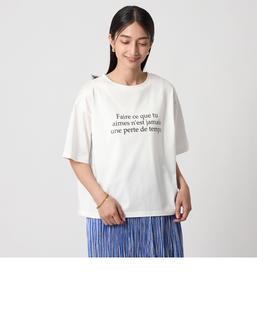 シルケット フレンチロゴTシャツ ‐接触冷感・UVカット‐＜A DAY IN THE LIFE＞