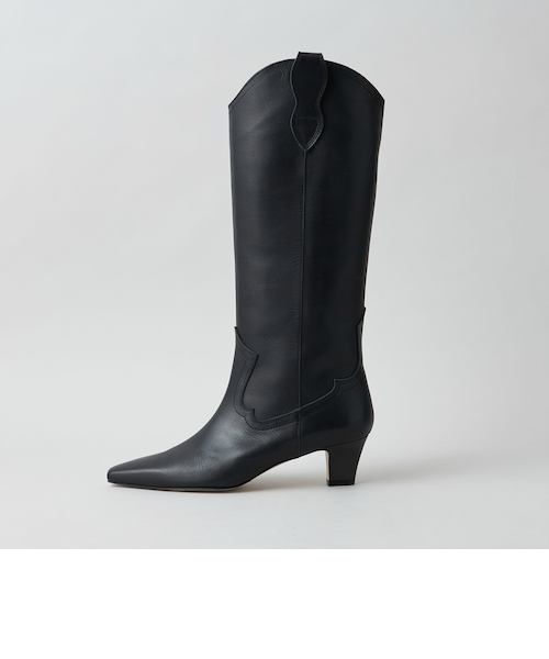 Odette e Odile ブラック ロングブーツ MARW UNITED ARROWS＋ODETTE E ODILE＞ポインテッド ロング