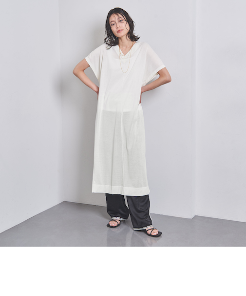 ファイン ペーパー カフタン ワンピース