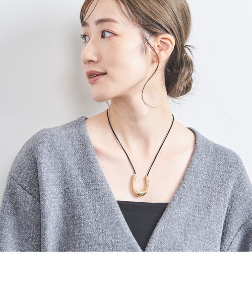 UNITED ARROWS ユナイテッドアローズ　コードネックレス ★シルバー OGN/OVL コードネックレス