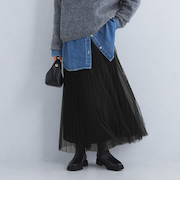 ［size SHORT/TALLあり］2WAY チュール プリーツ スカート