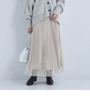 ［size SHORT/TALLあり］2WAY チュール プリーツ スカート
