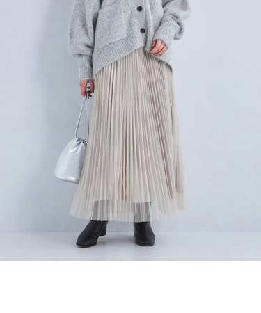 ［size SHORT/TALLあり］2WAY チュール プリーツ スカート