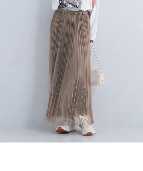 2WAYチュールプリーツスカート ユナイテッドアローズ size SHORT/TALLあり］2WAY チュール プリーツ スカート