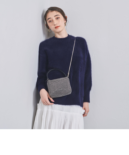 超美品　ユナイテッドアローズ　フォックスカシミヤ ニット フォックス カシミヤ クルーネックニット 23FW｜ユナイテッド