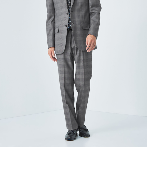 GREEN LABEL RELAXING パンツ スーツ グレンチェック 38 話題の行列 パンツ RELAXING LABEL GREEN スーツ 38 グレン