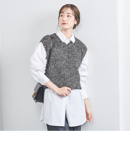☆ UNITEDARROWS ☆グリッターラメ ノースリーブ ニットベスト☆☆ グリッターラメ ノースリーブ ニットベスト