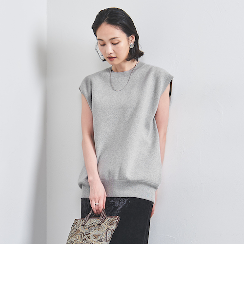 【新品25SS】UNITED ARROWS ノースリーブニット ノースリーブ スウェット ニット｜ユナイテッドアローズ