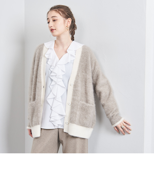 極美品✨人気完売品 ユナイテッドアローズ フォックスカシミアポケットカーディガン UNITED ARROWS（ユナイテッドアローズ）の「フォックスカシミヤ