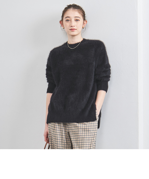 フォックスカシミヤ クルーネック ニット 24FW ブラック 新品未使用 フォックスカシミヤ クルーネック ニット 24FW｜ユナイテッド