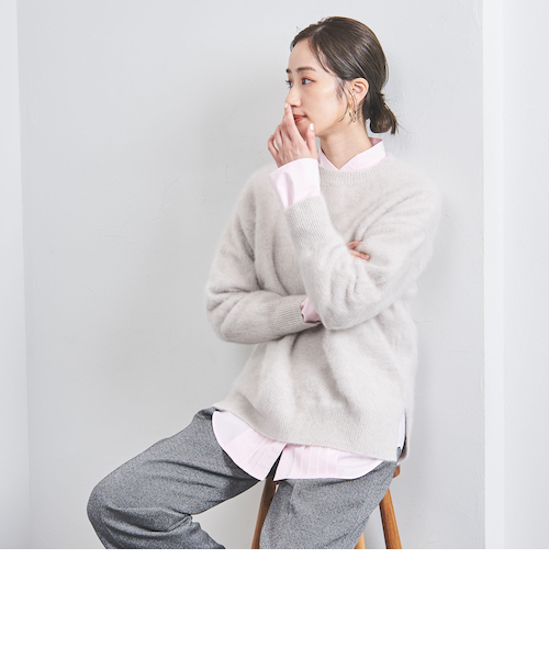 UNITED ARROWS フォックスカシミヤ クルーネック ニット 24FW フォックスカシミヤ クルーネック ニット 24FW｜ユナイテッド