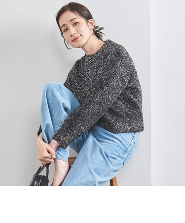 グリッターラメ クルーネック ニット
