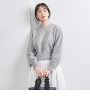 グリッターラメ クルーネック ニット