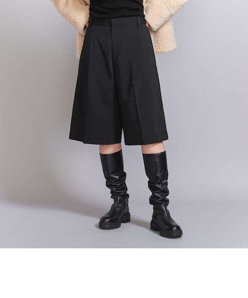 BLAMINK タックショートハーフパンツ 36 ブラック'22Pre BLAMINK