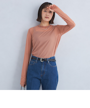 ハイメッシュ チュール ロングスリーブ プルオーバー