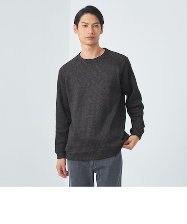 ＜GIM＞24FW ローゲージ カノコ クルーネック ニット -ウォッシャブル-