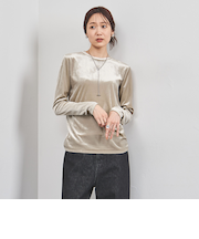 ベロア ロングスリーブ カットソー