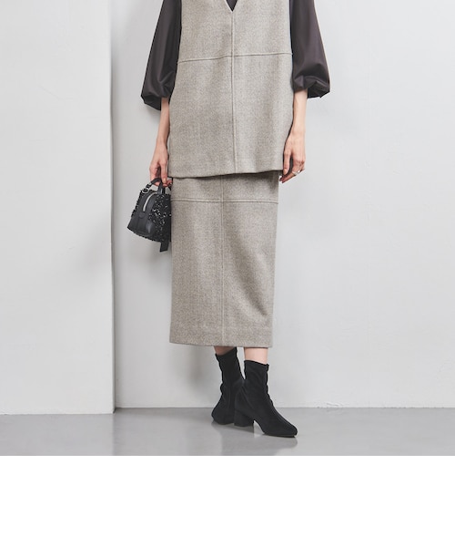 UNITED ARROWS メランジ ツイード タイトロングスカート 3COL メランジ ツイード タイトロングスカート｜ユナイテッドアローズ