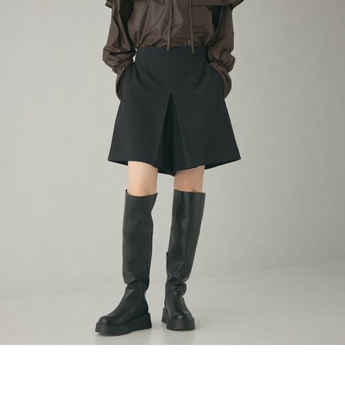 EMMEL REFINES＞EM Wクロス ハイウエスト ショートパンツ